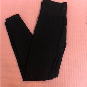 Seamless black leggings for lounge wear